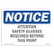 Signmission OSHA Sign, Attention Glasses Required Beyond, 10in X 7in Plastic, 10" W, 7" H, Landscap OS-NS-P-710-L-10221 - alternate 1